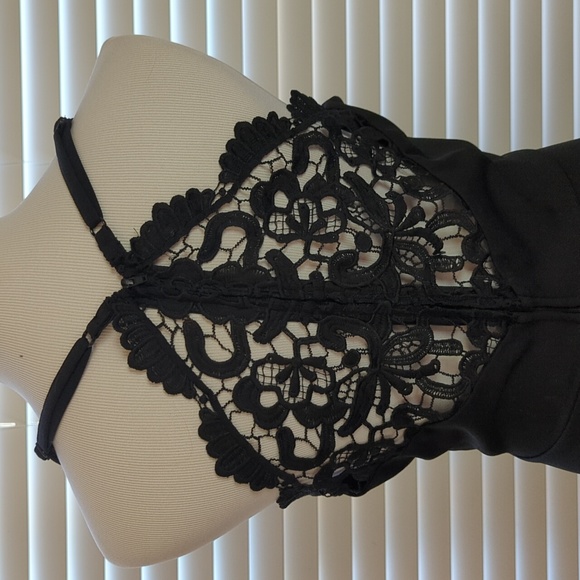 Trixxi black dress with lace back, spaghetti straps, women's XL - Picture 5 of 12